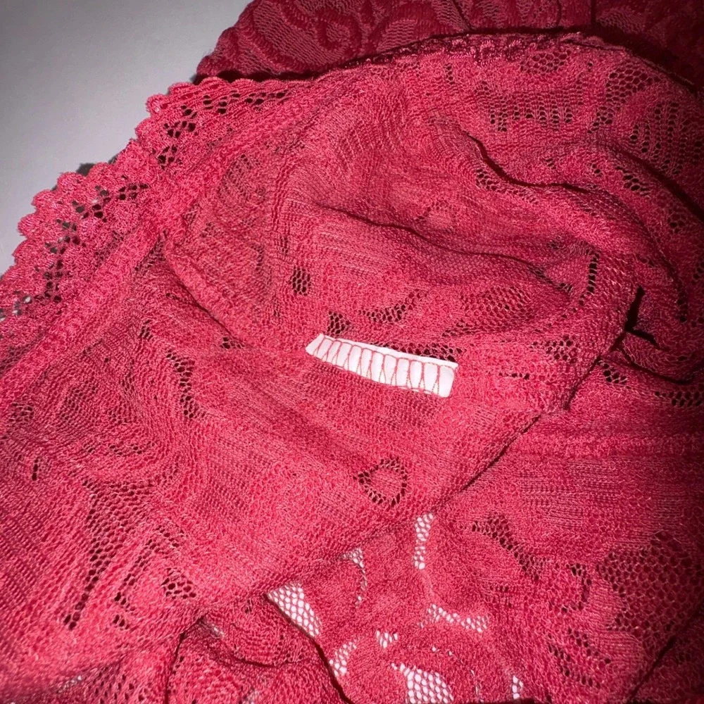 Jessica Simpson Maternity Lace Sheath Dress Long Sleeve Red Size S - Picture 7 of 7